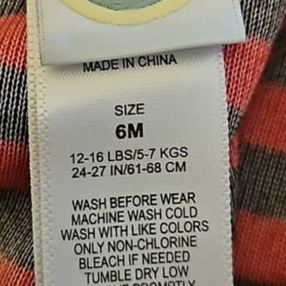 Little Me Boys 2-Piece Red & Black Penguin Striped Set – Size 6 Months - Picture 6 of 6